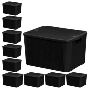 Caixa Organizadora Rattan 42 Litros 10 Unidades 2071 Plasnew