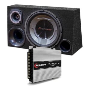 Caixa Som Automotivo Trio Completa 12 Subwoofer Pioneer Módulo