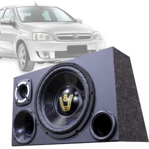 Caixa Trio Som Automotivo Trio Completa Subwoofer Gm Corsa
