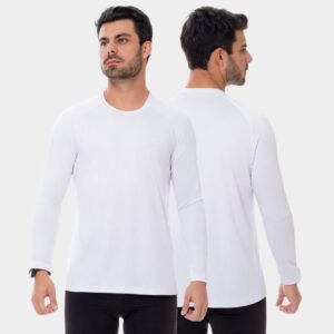 Camisa Camiseta Raglan Dry Fit Proteção Uv Solar Manga Longa Academia