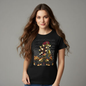 Camiseta Masculina Estampa Camisa Gamer Estilosa Casual Algodão Preto