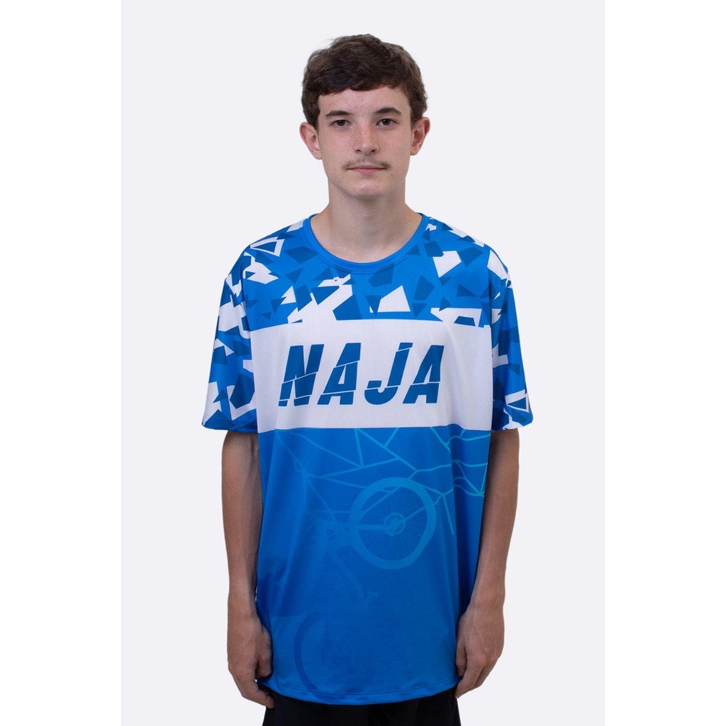 Camiseta Masculina Hupi Naja Azul Branco