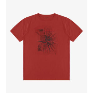 Camiseta Masculina Meia Malha Diametro Laranja