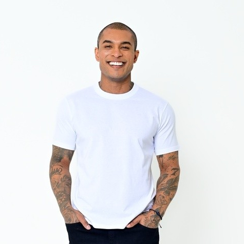 Camiseta Masculina Tech de Algodão Básica E Confortável Colombo