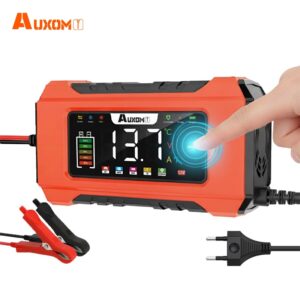 Carregador de Bateria Auxom 12V Inteligente com Display LED