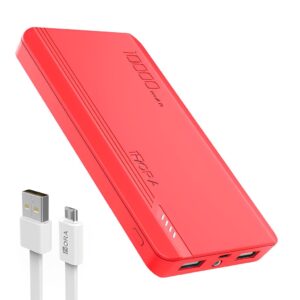 Carregador Portátil 1Hora Power Bank 10mAh Vermelho