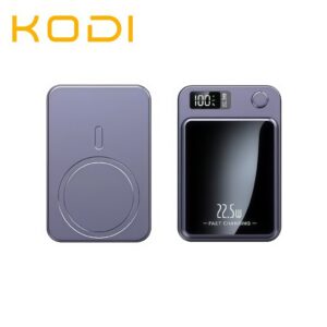 Carregador portátil ultrafino com display 22,5W de potência magnética
