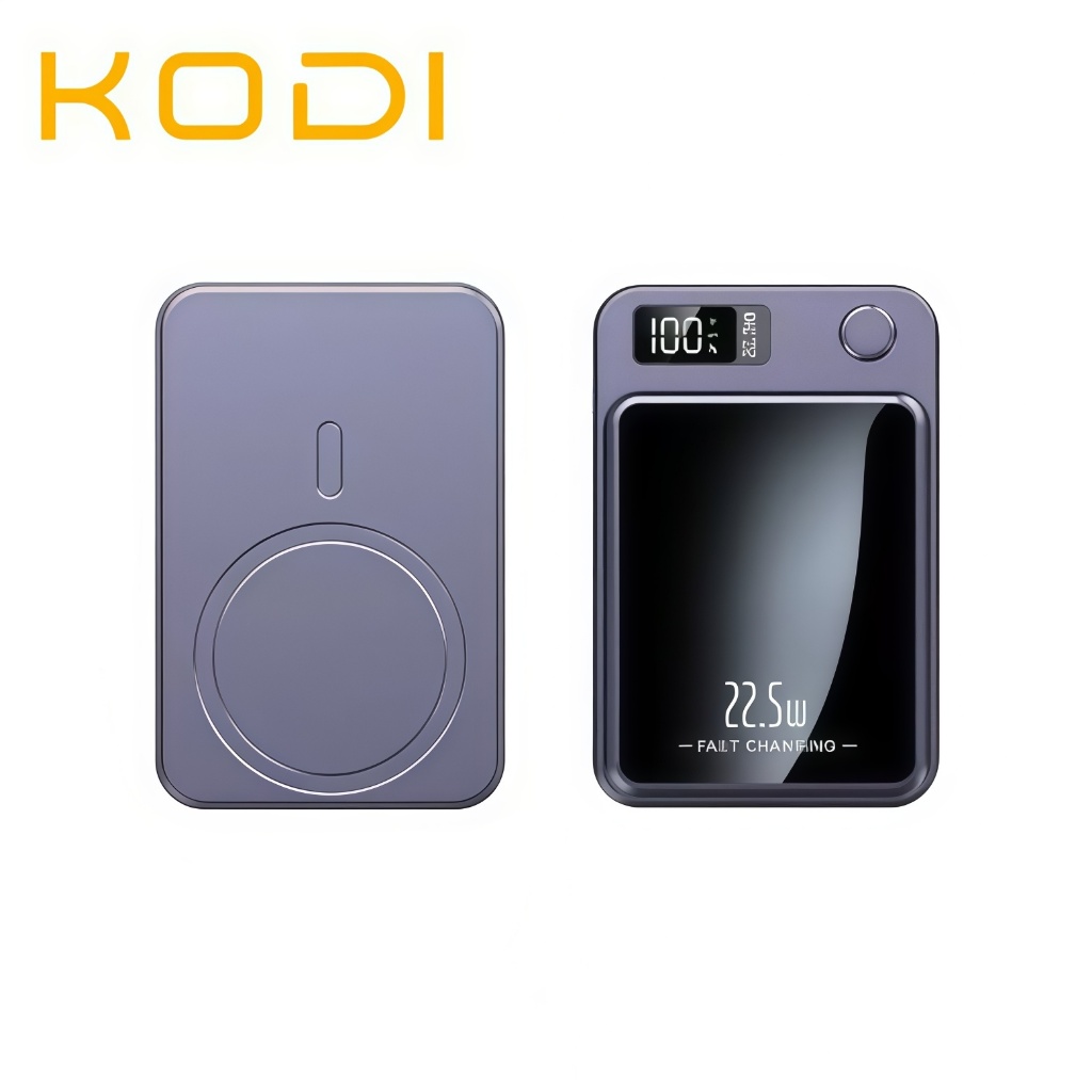 Carregador portátil ultrafino com display 22,5W de potência magnética