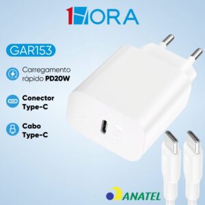 Carregador Tipo C Turbo Cabo Usb C 1 Metro Branco Celular