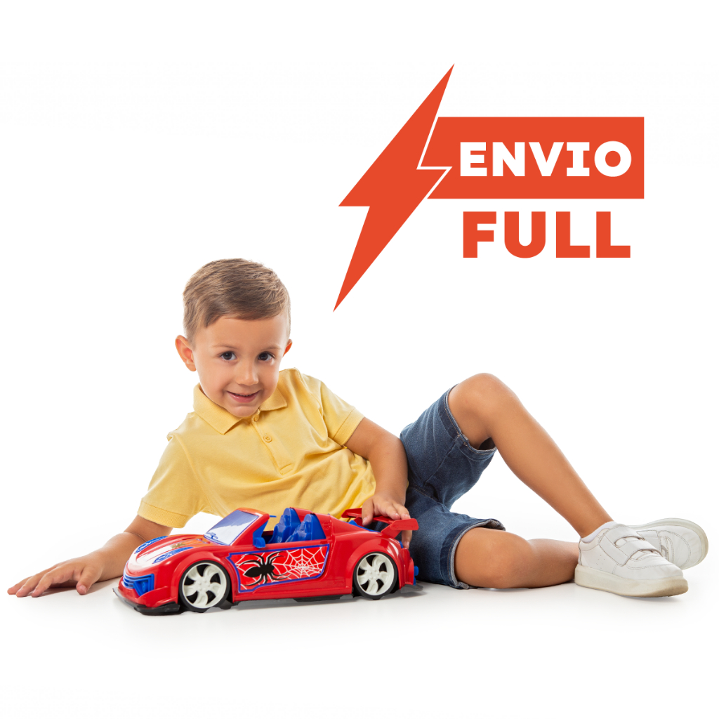 Carrinho Brinquedo Spider Porsche Sport Vermelho Grande 37cm Carro