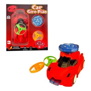 Carro de Brinquedo Giro Pião Fricção com Luzes Braskit 1106