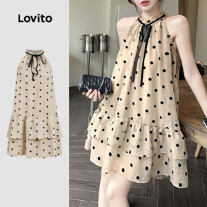 Casual Vestido Feminino Primavera Verão com Nó Frontal e Babados Na