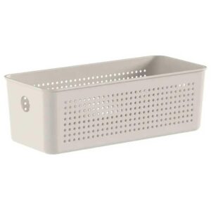 Cesto Caixa 3L Organizador OU Flow Bege 9cm x 12cm x 27cm