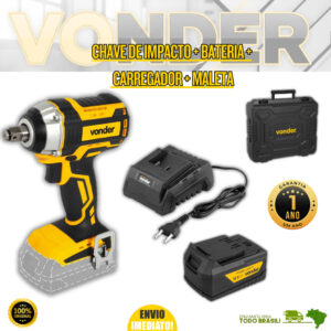 Chave de Impacto 1 2″ 18V Vonder a Bateria Intercambiável Brushless C