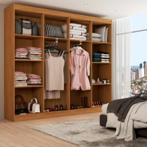Closet Ele e Ela 8 Prateleiras Cinamomo Panorama Móveis