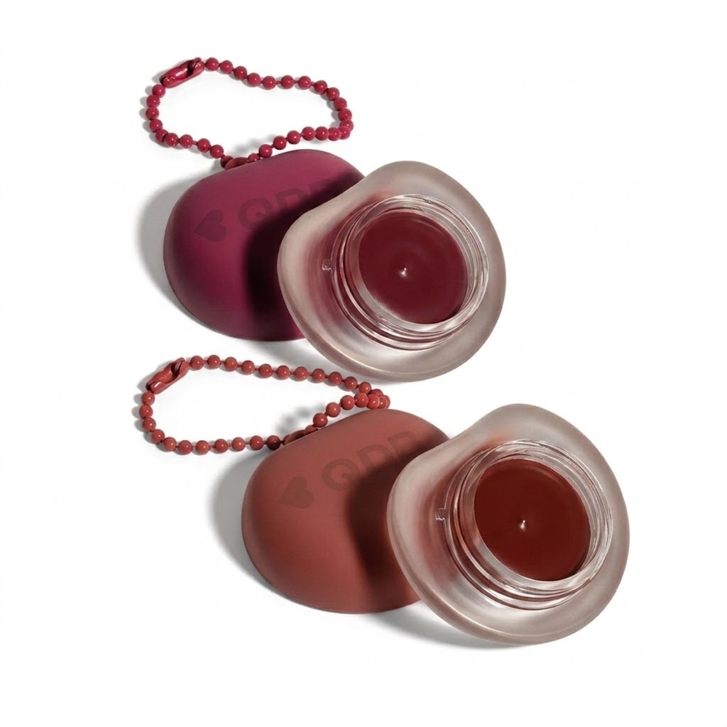 Combo Mochi Blur: Batom E Blush Roxo Amora Fuji 3,5g Batom E Blush
