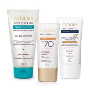 Combo Neo Dermo: Protetor Solar Fps 70 40g Gel de Limpeza Facial 150g