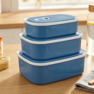 Conjunto 3 Potes Para Alimentos Marmita Academia Trabalho Escola