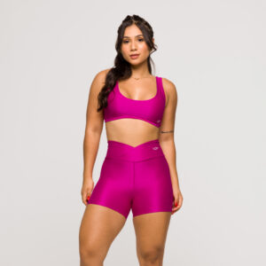 Conjunto Fitness Feminino Academia Poliamida Top e Short Feminina