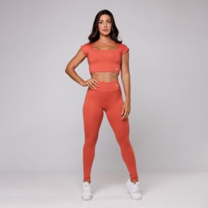 Conjunto Fitness Feminino Top Academia Decote Quadrado e Legging