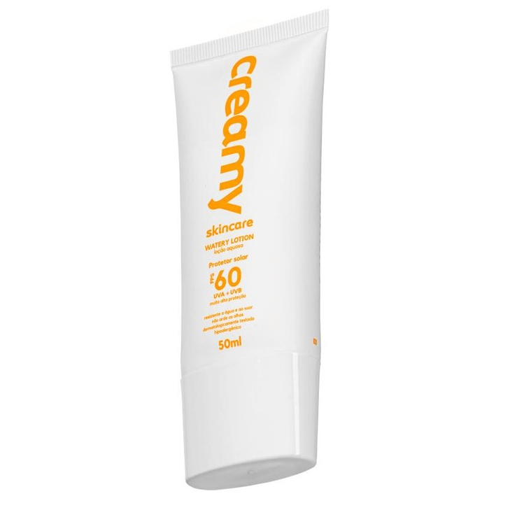 Creamy Skincare Protetor Solar 50g Fps 60 Watery Lotion — Skincare