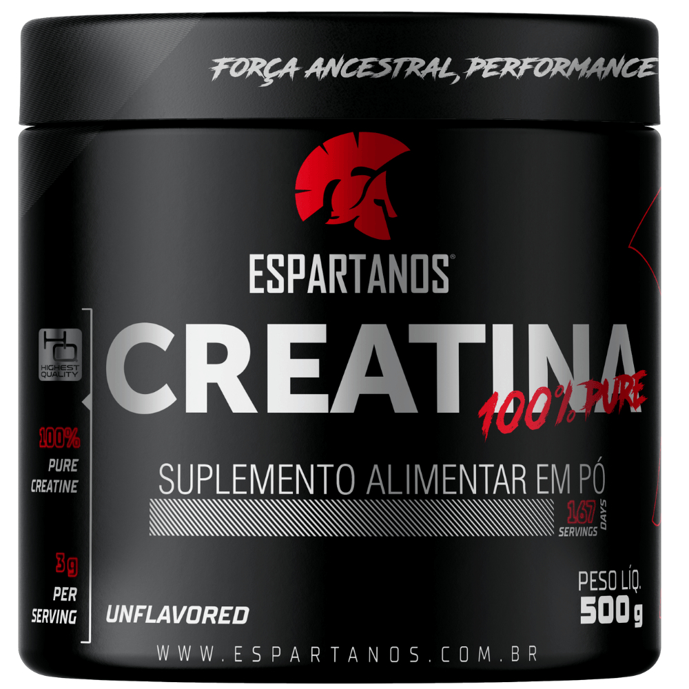 Creatina Monohidratada 100% Pura 500g Espartanos Suplementos