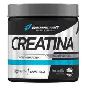 Creatina Monohidratada Bodyaction 300g 100% Pura 100 Doses