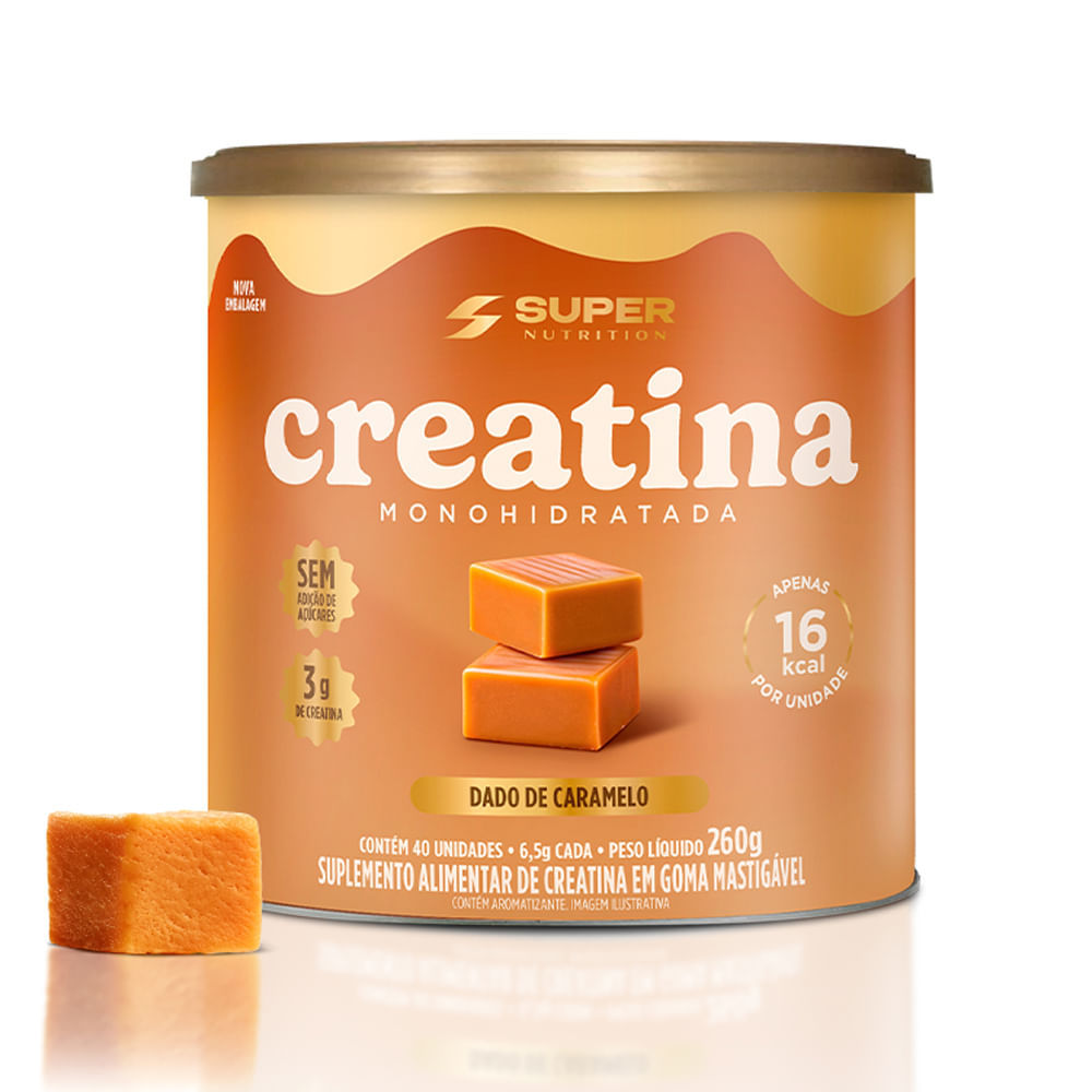 Creatina Monohidratada Super Nutrition Dado de Caramelo 260g