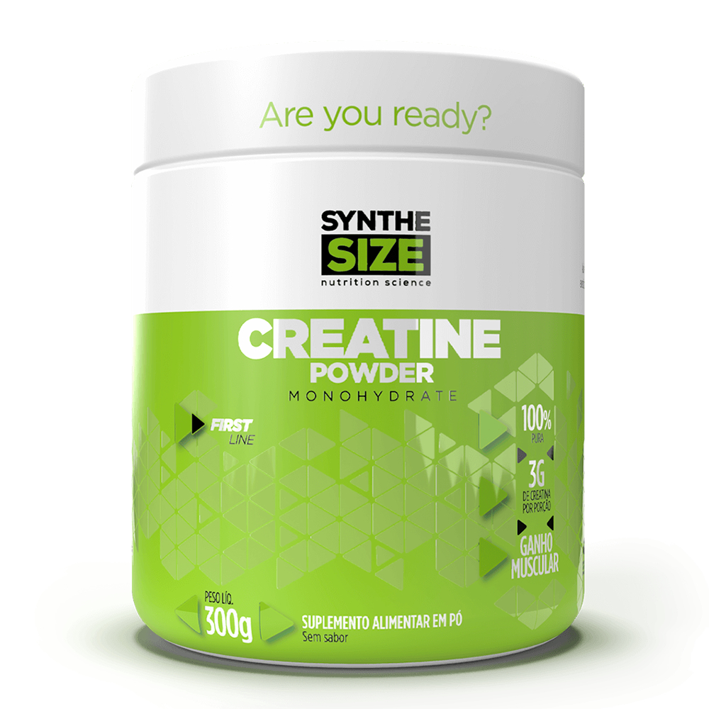 Creatina Powder Monohidratada 100% Pura 300g Pote Creatine Synthesize