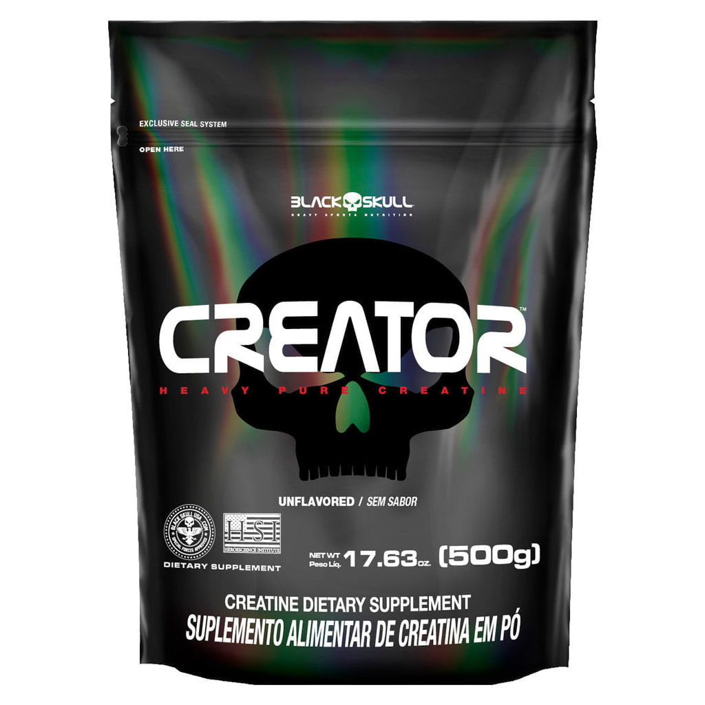 Creator Creatina Monohidratada Refil 500g Black Skull