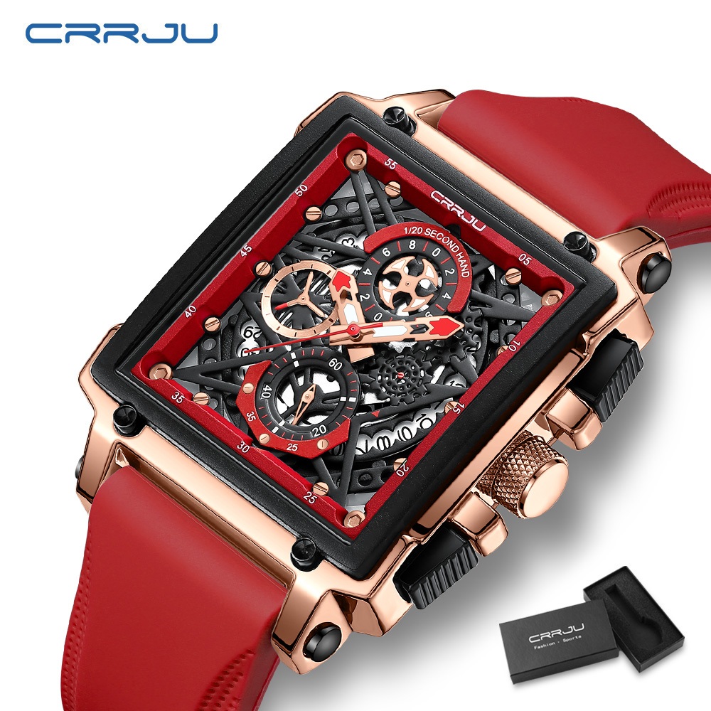 Crrju Relógio Original Masculino Marca Topo Mãos Luminosas