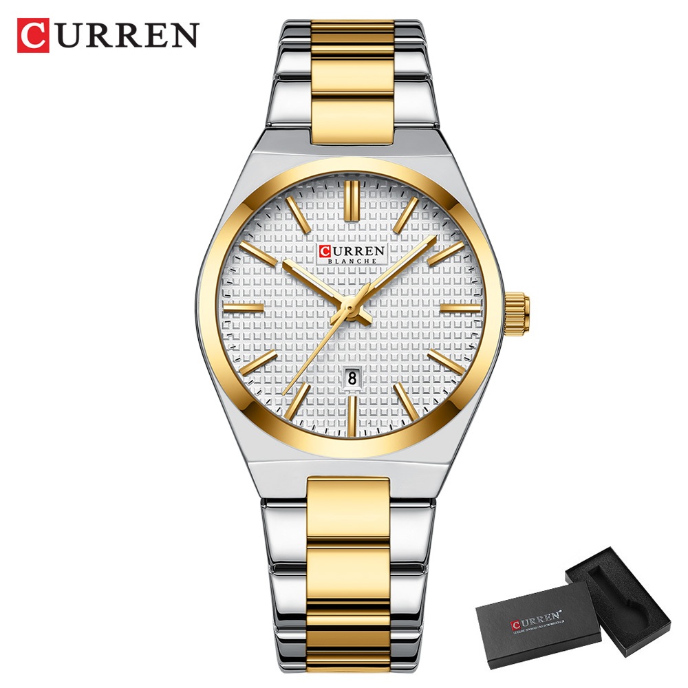 Curren Elegante Moda Tendência Design Clássico Mãos Luminosas Quartzo