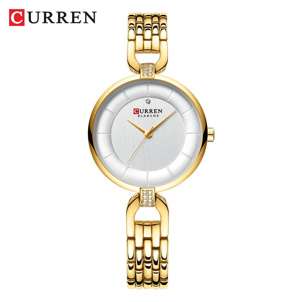 Curren Relógio De Pulso Quartzo Feminino À Prova D 'Água Com Pulseira