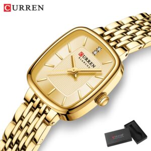 Curren Relógio Feminino Marca Original Pulseira De Aço Inoxidável