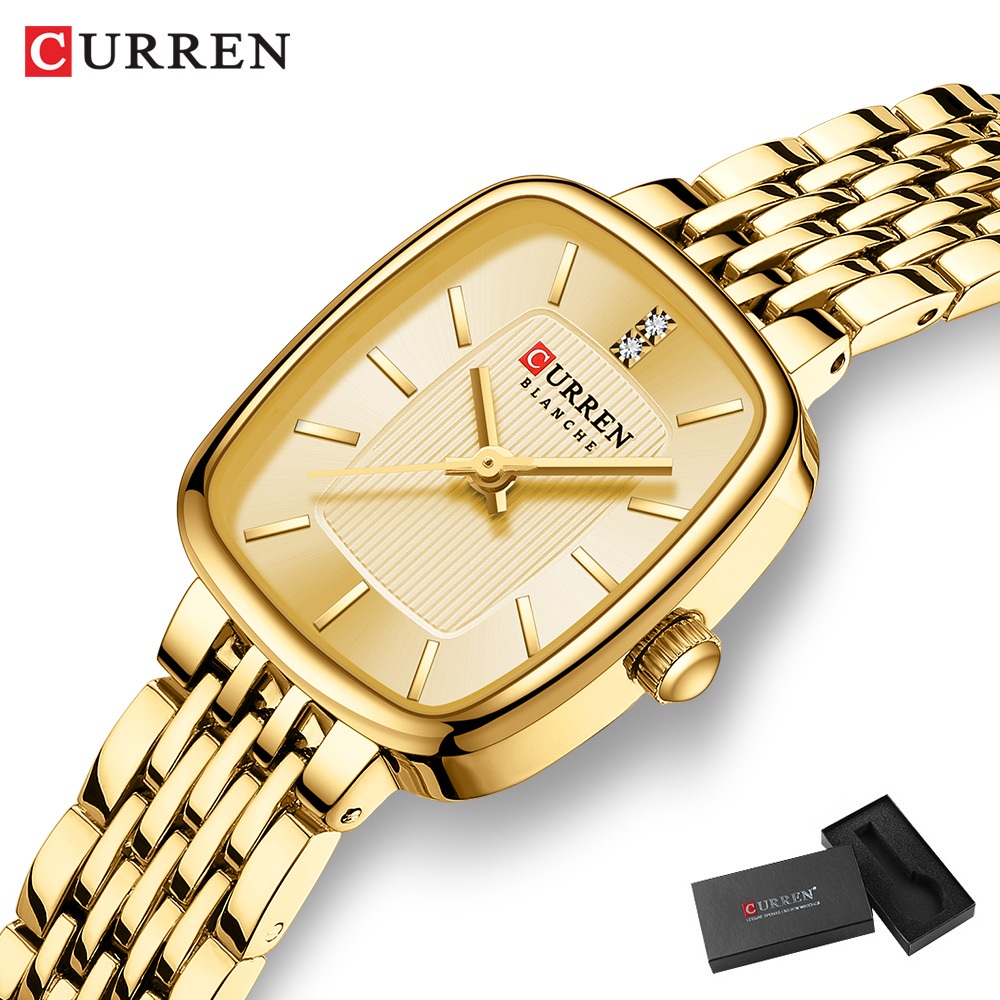 Curren Relógio Feminino Marca Original Pulseira De Aço Inoxidável