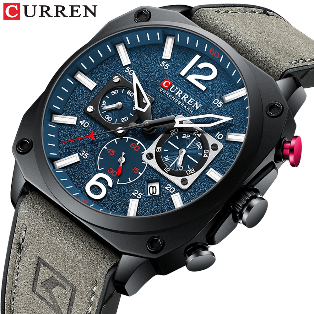 Curren Relógio Masculino De Quartzo Original Moderno Com Pulseira De