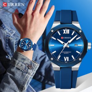 Curren Relógio Masculino Marca Original Simples Casual Pulseira De