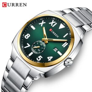 Curren Relógio Masculino Novo Original Autêntico Aço Inoxidável