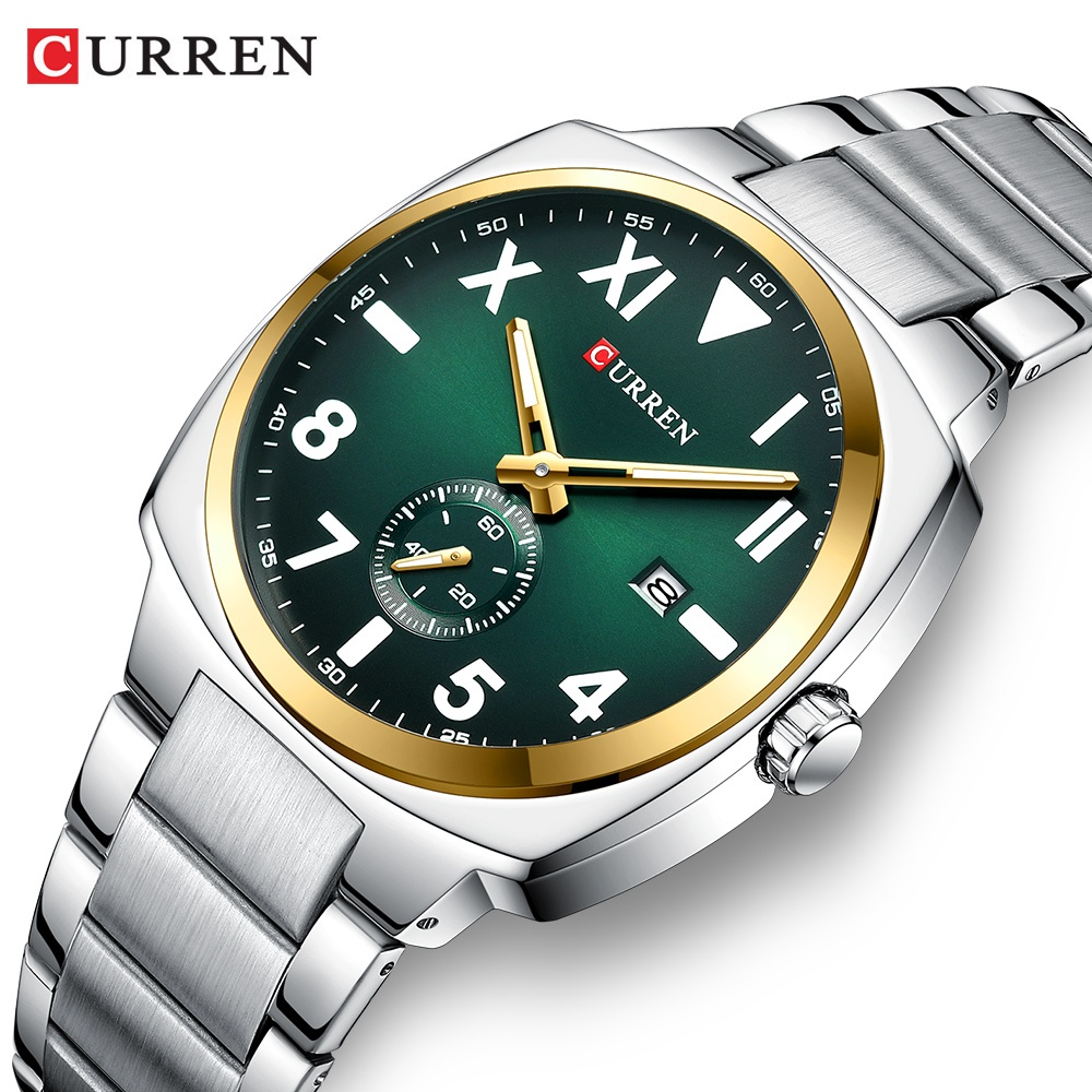Curren Relógio Masculino Novo Original Autêntico Aço Inoxidável
