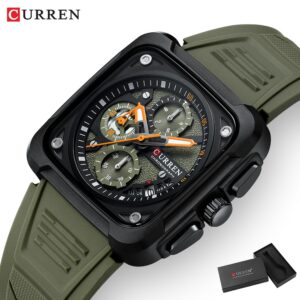 Curren Relógio Masculino Top Brand Original Autêntico Novo Cronógrafo
