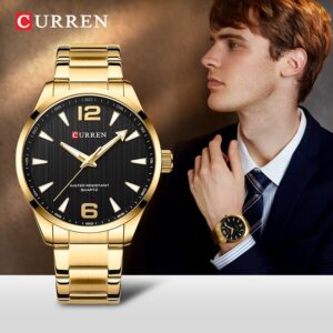 Curren Relógios Masculinos Marca Original Apontador Luminoso Nova