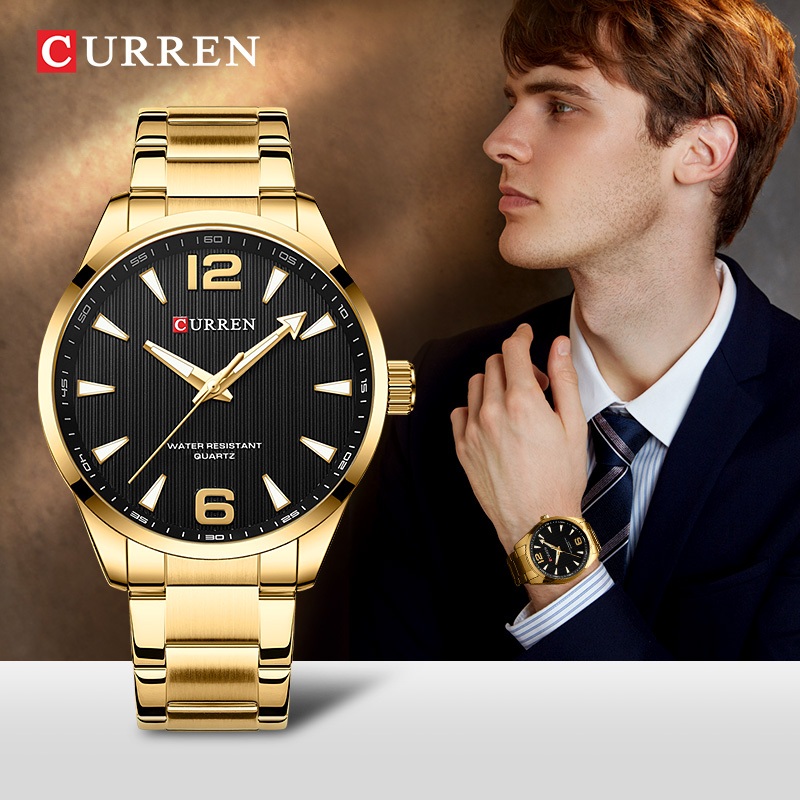 Curren Relógios Masculinos Marca Original Apontador Luminoso Nova