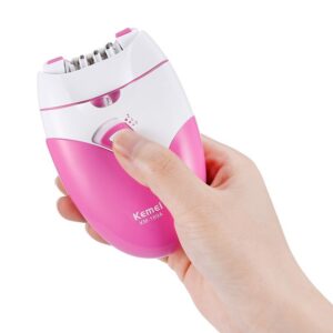 Depiladora Kemei Feminina Máquina De Depilação Recarregável Barbeador