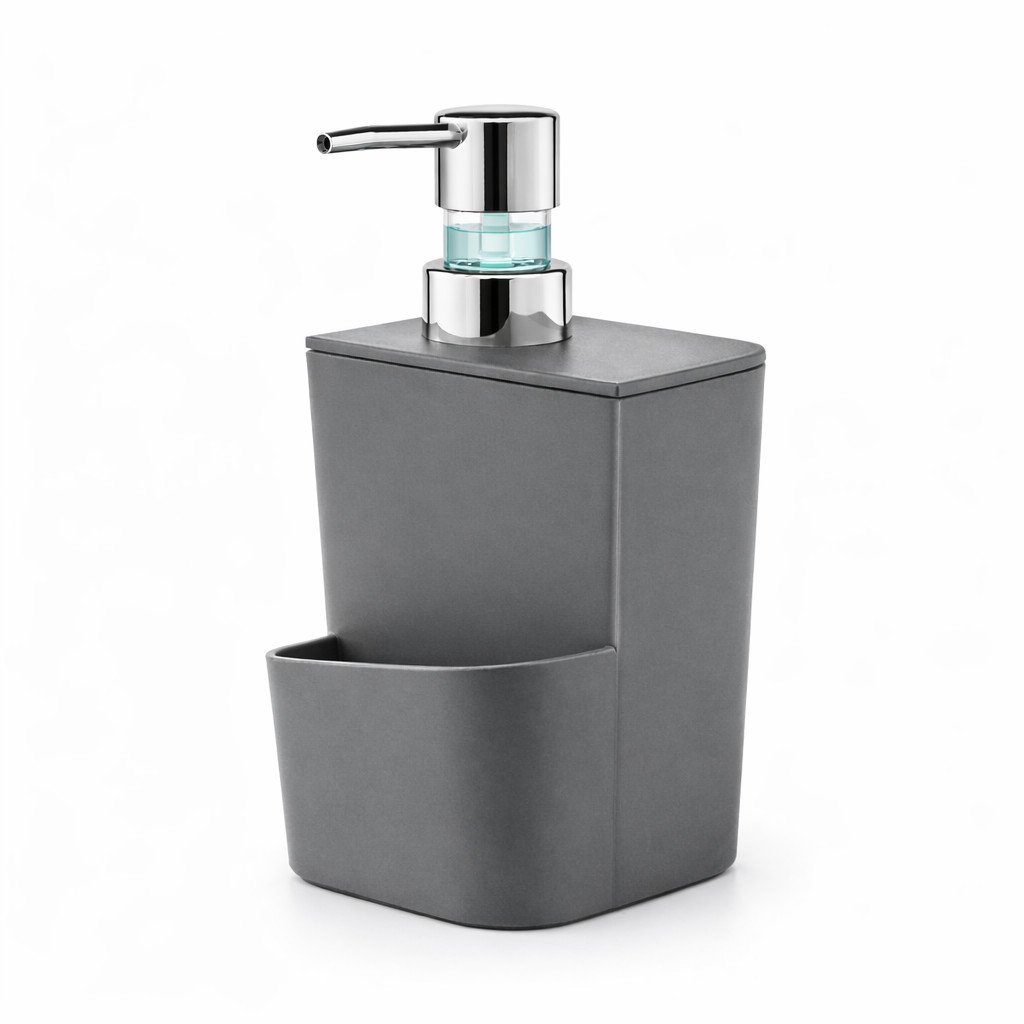Dispenser Detergente 650ml Porta Esponja Organizador Pia Cozinha