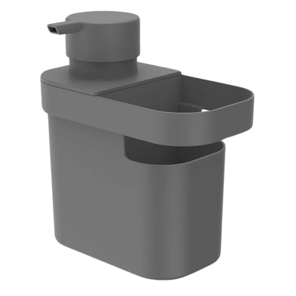 Dispenser Porta Detergente Bucha Buchinha Com Organizador De Pia