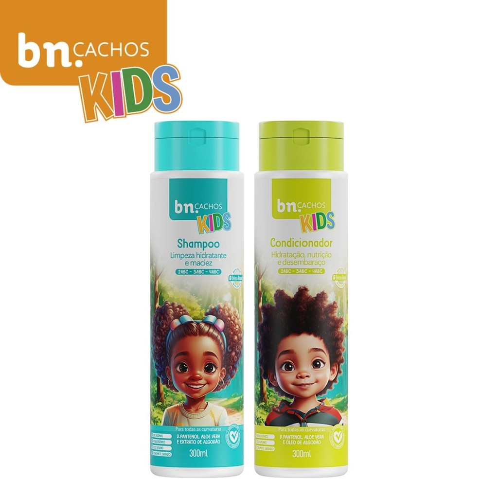 Duo Shampoo Condicionador Cachos Kids bn.Cachos — Cabelos