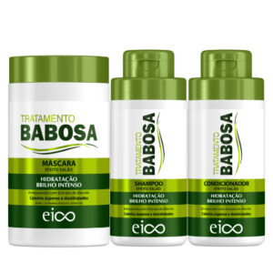 Eico Tratamento Babosa Shampoo Sem Sal Brilho Condicionador Leave-in