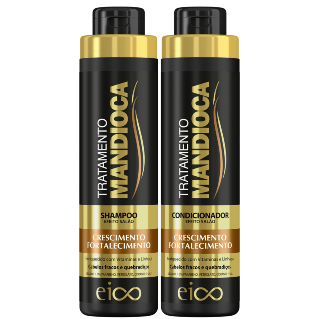 Eico Tratamento Mandioca Shampoo Hidratação 800ml Condicionador