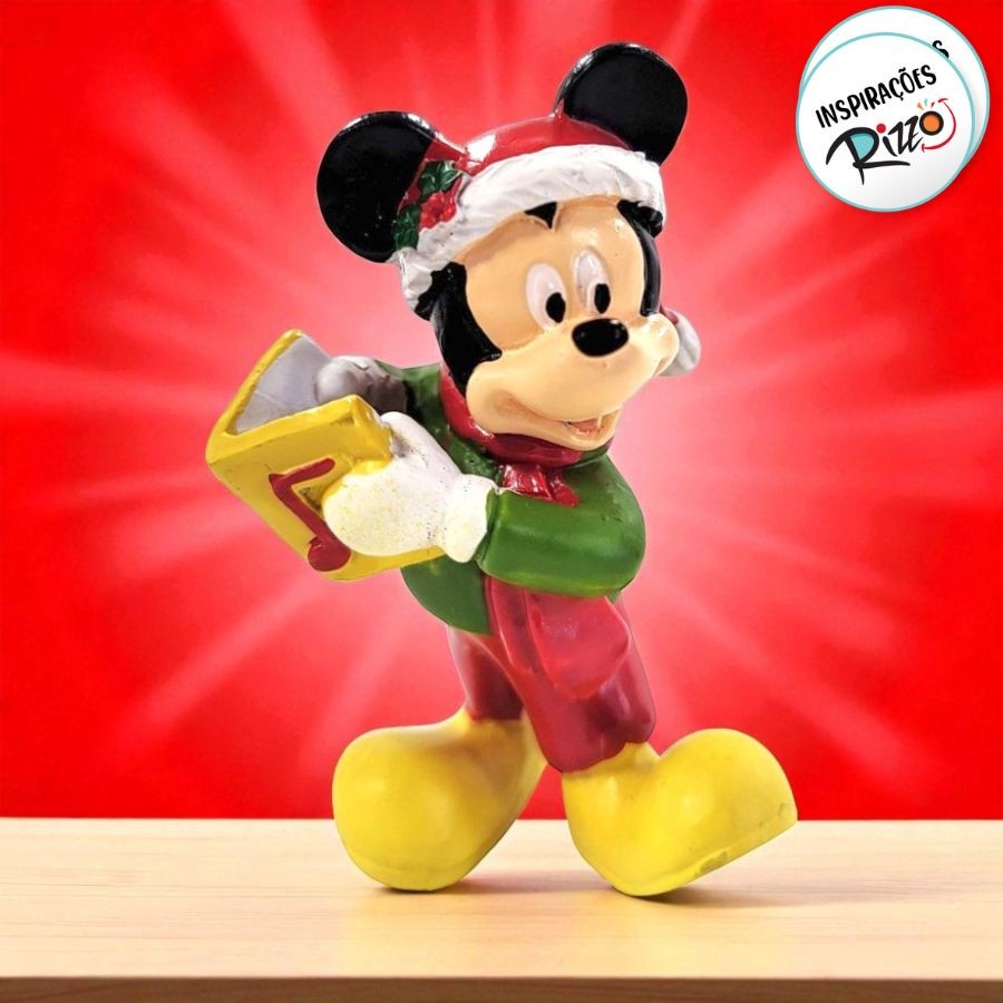 Enfeite de Natal Mickey Mouse Lendo Livro 7cm 1 unidade Disney