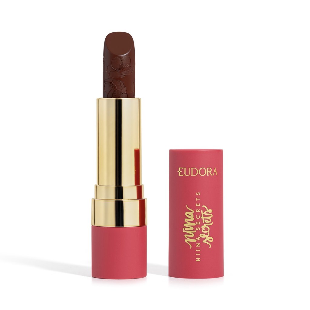 Eudora Niina Secrets Soft Petals Batom Marrom Aveludado 3,8g